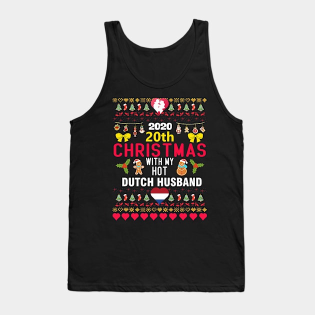 2020 20th Christmas With My Hot Dutch Husband Tank Top by mckinney